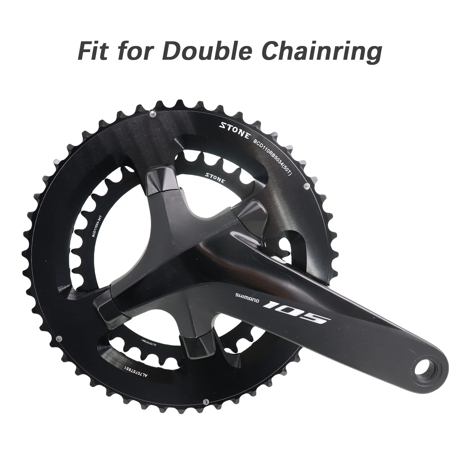 Snail Chainring Decoration Cap for Shimano 105 R7000 R8000 R9100 Cap Cover 4-bolt for Road Bike Decor Cap Crank Cover