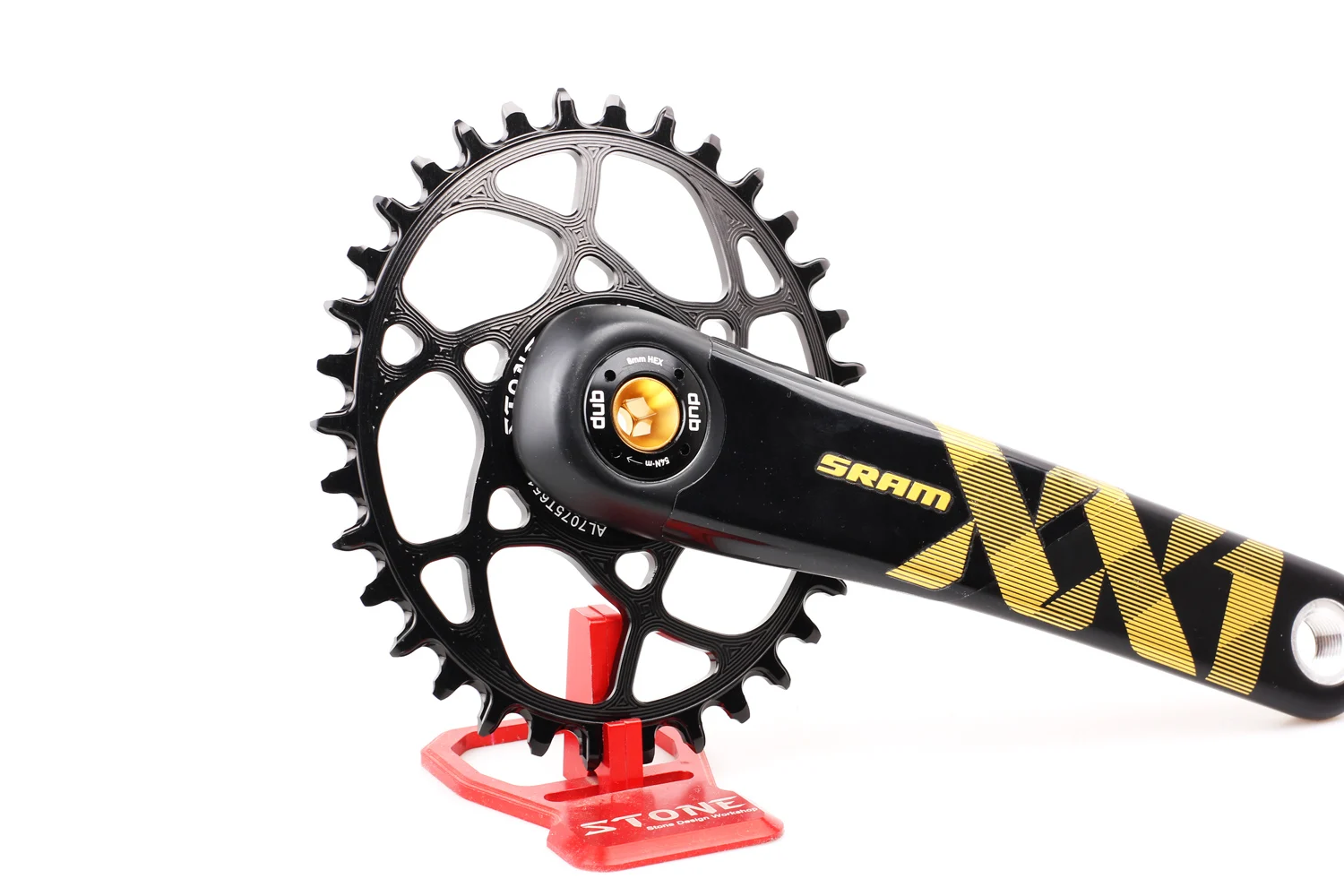 Stone Oval Direct Mount Chainring for SRAM GXP 3-bolt, 6mm Offset