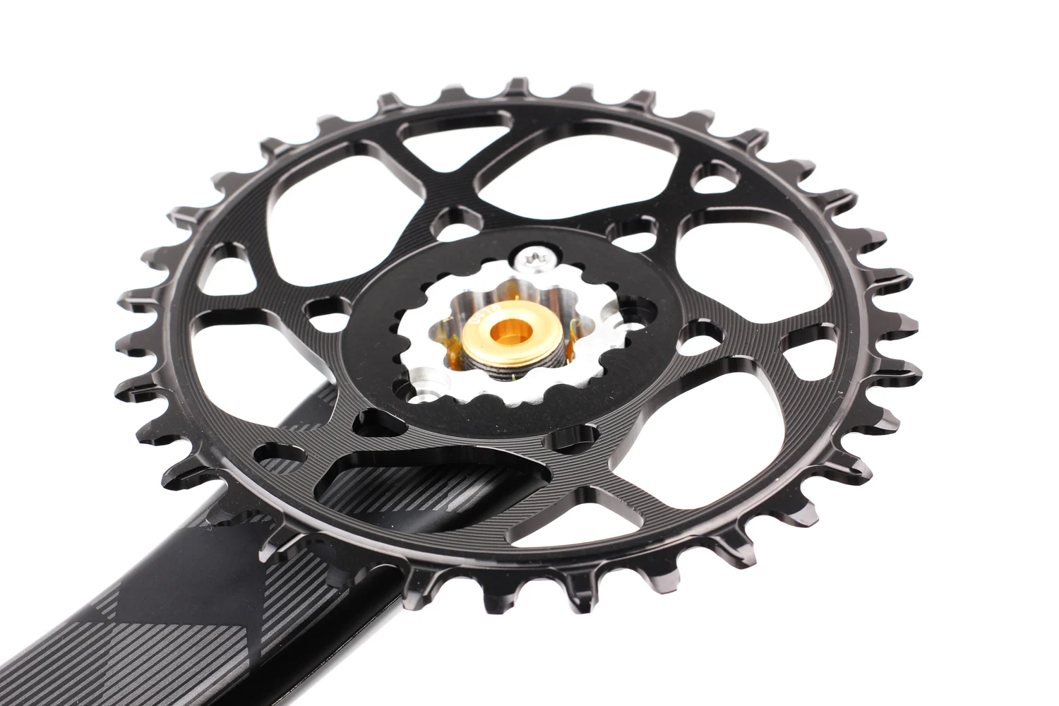 Stone Oval Direct Mount Chainring for SRAM GXP 3-bolt, 6mm Offset
