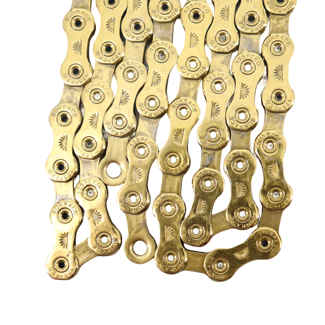 Sunrace Bike Chain 12-speed SLA roller hollow gold oil slick Titanium coating MTB road bike chain for Shimano/ for SRAM