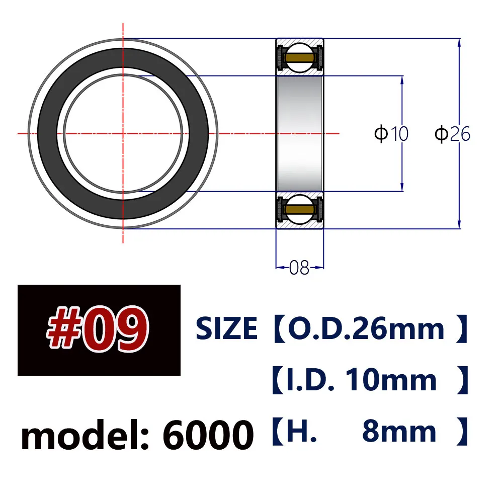 Bike Hub Ceramic Bearings for Road Bike Mountain Disc Brake Thru Axle Hubs Super Light Lubricant 6802 6803 6902 6903