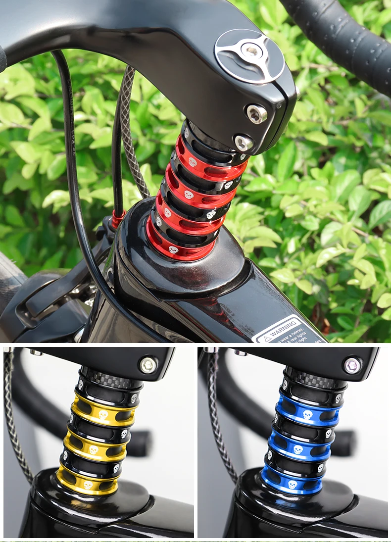 MUQZI Fork Washer 10mm CNC Bike Headset Spacer For 1-1/8 inch 28.6mm MTB BMX Road Bicycle Fork Washer