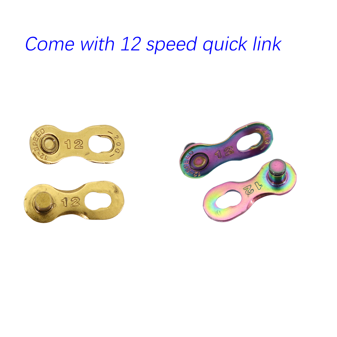 Sunrace Bike Chain 12-speed SLA roller hollow gold oil slick Titanium coating MTB road bike chain for Shimano/ for SRAM
