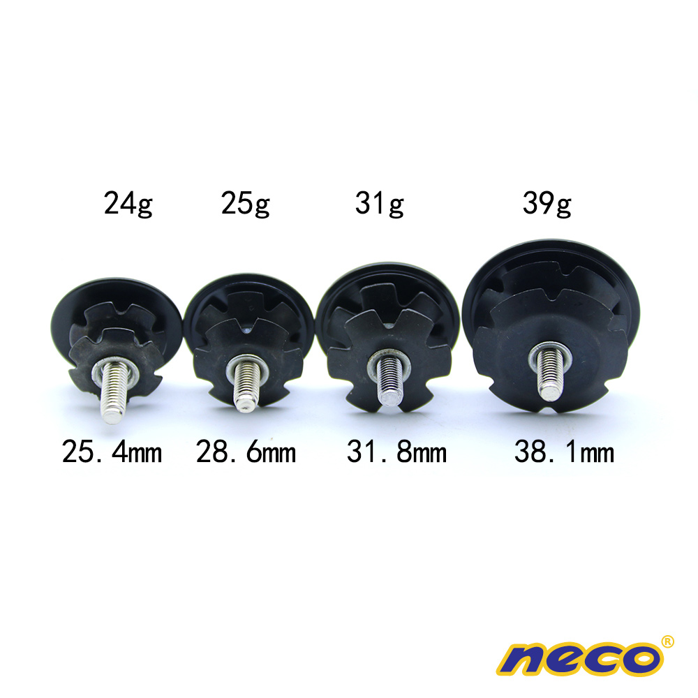 Neco Bike Headset Star Nut Stem Top Cap Cover cap bolt for fork 25.4/28.6/31.8/38.1mm 1 1/8 1 1/4 1 1/2