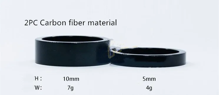 Neco 1.125/1 Inch 25.4/28.6mm 20/10/5/3/2mm Bicycle Fork Headset Carbon Fiber Bike Fork Adjust Dust Cover Spacer Washer