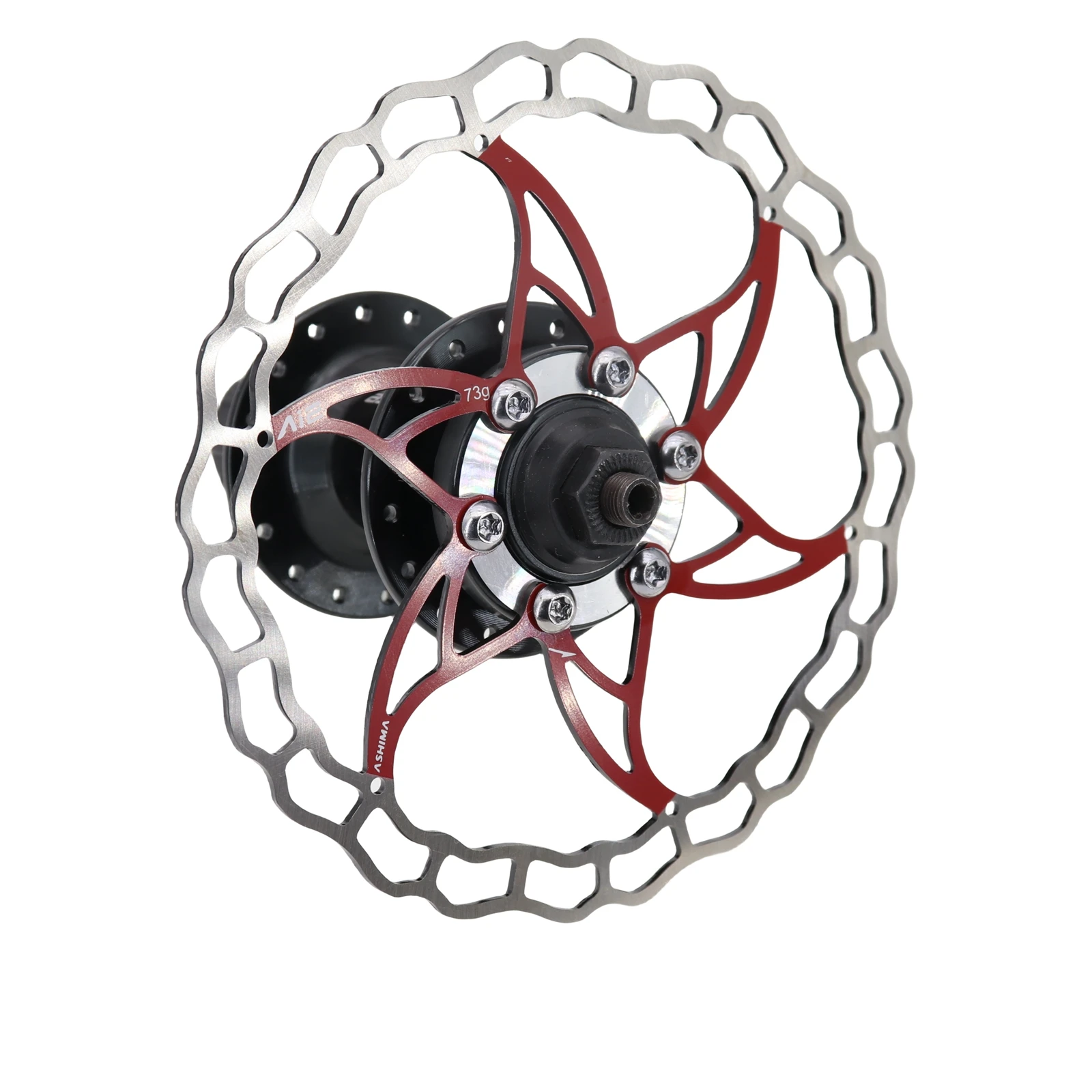 ASHIMA ARO 09 Brake Disc Rotor Only 64g MTB Bike Stainless Steel 140mm 160mm 180mm 203mm with 6 Bolts Black Red 1PC