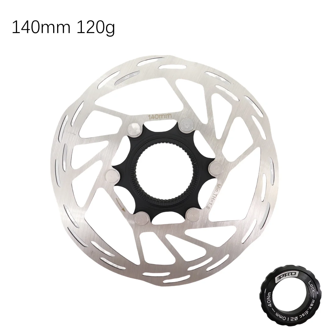 IIIPRO Bike Center Lock Disc Brake Rotor 140 160 180mm 203mm MTB Road Mountain Cooling Brake Disc And Lock Ring