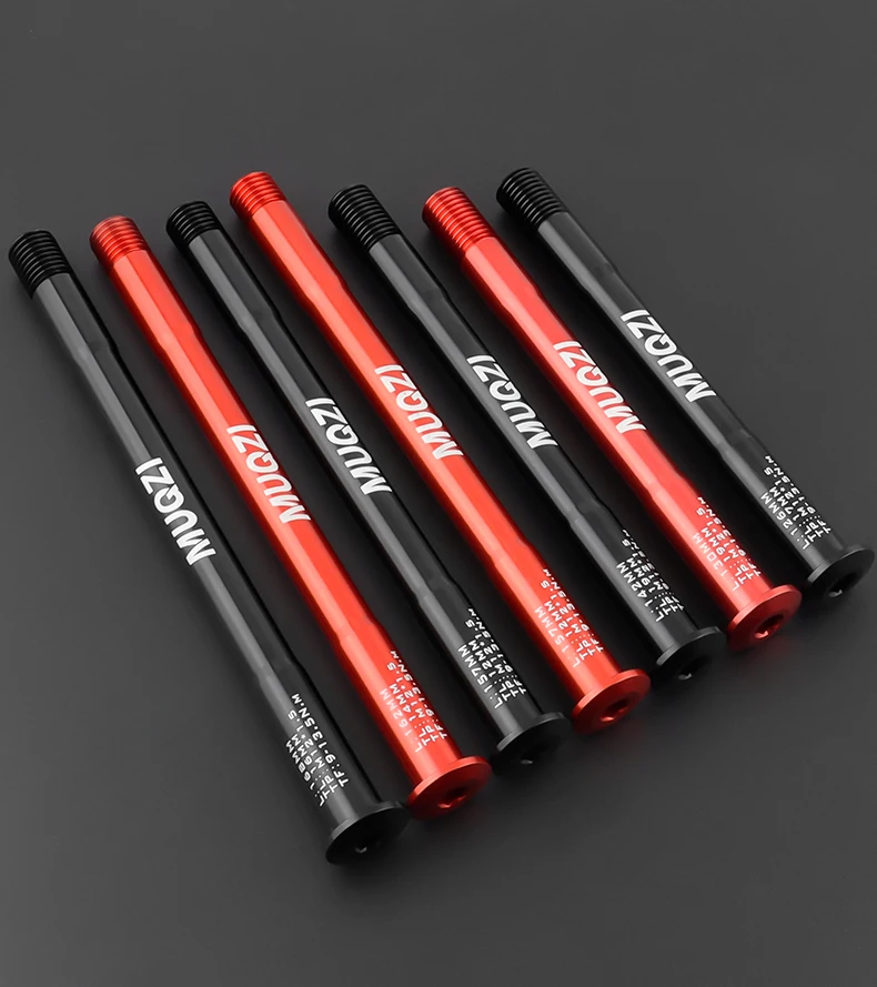 MUQZI MTB Thru Axle 15x100 15x110 12x142 12x100 12x148 Road Bicycle Wheel Axle 12mm 15mm Hub Thru Axle Fork Shaft