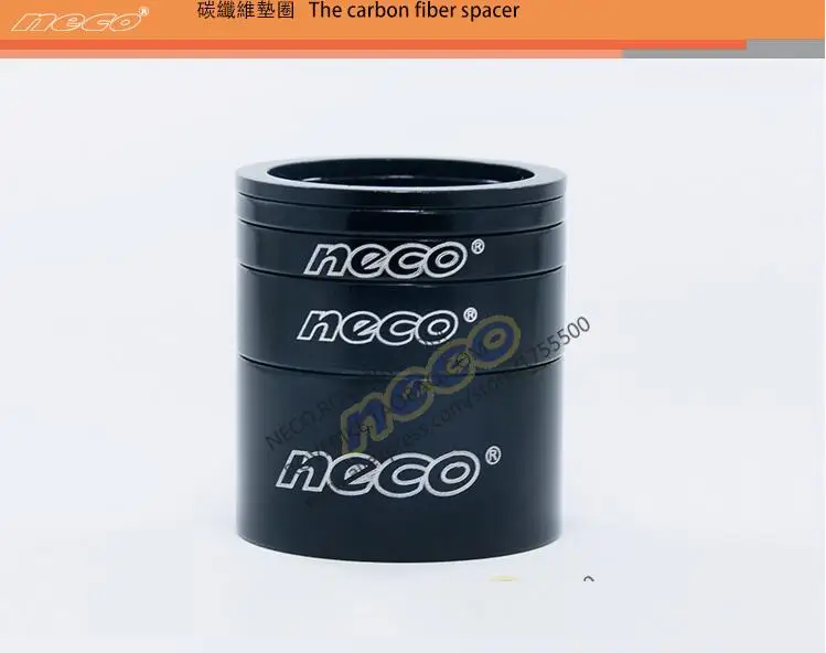 Neco 1.125/1 Inch 25.4/28.6mm 20/10/5/3/2mm Bicycle Fork Headset Carbon Fiber Bike Fork Adjust Dust Cover Spacer Washer