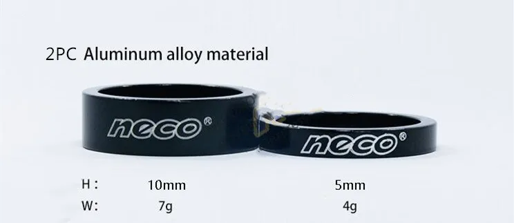 Neco 1.125/1 Inch 25.4/28.6mm 20/10/5/3/2mm Bicycle Fork Headset Carbon Fiber Bike Fork Adjust Dust Cover Spacer Washer