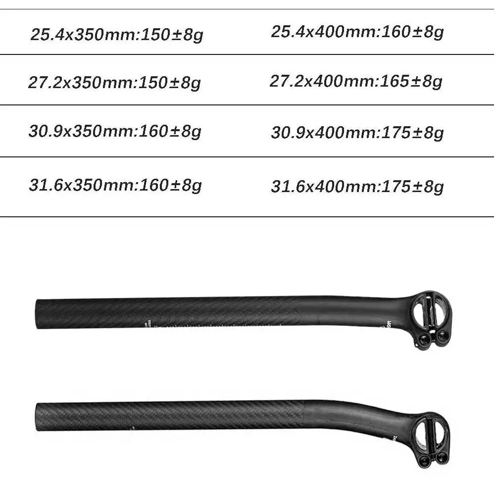 ELITA ONE Carbon Fiber Seatpost Round-Head Setback 5/20mm MTB/Road Seat Post 25.4/27.2/30.9/31.6x350/400/450mm ELITAONE