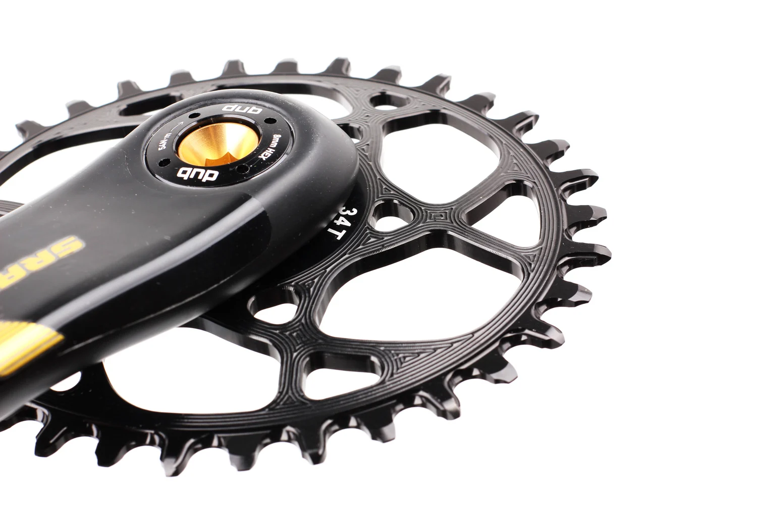 Stone Oval Direct Mount Chainring for SRAM GXP 3-bolt, 6mm Offset