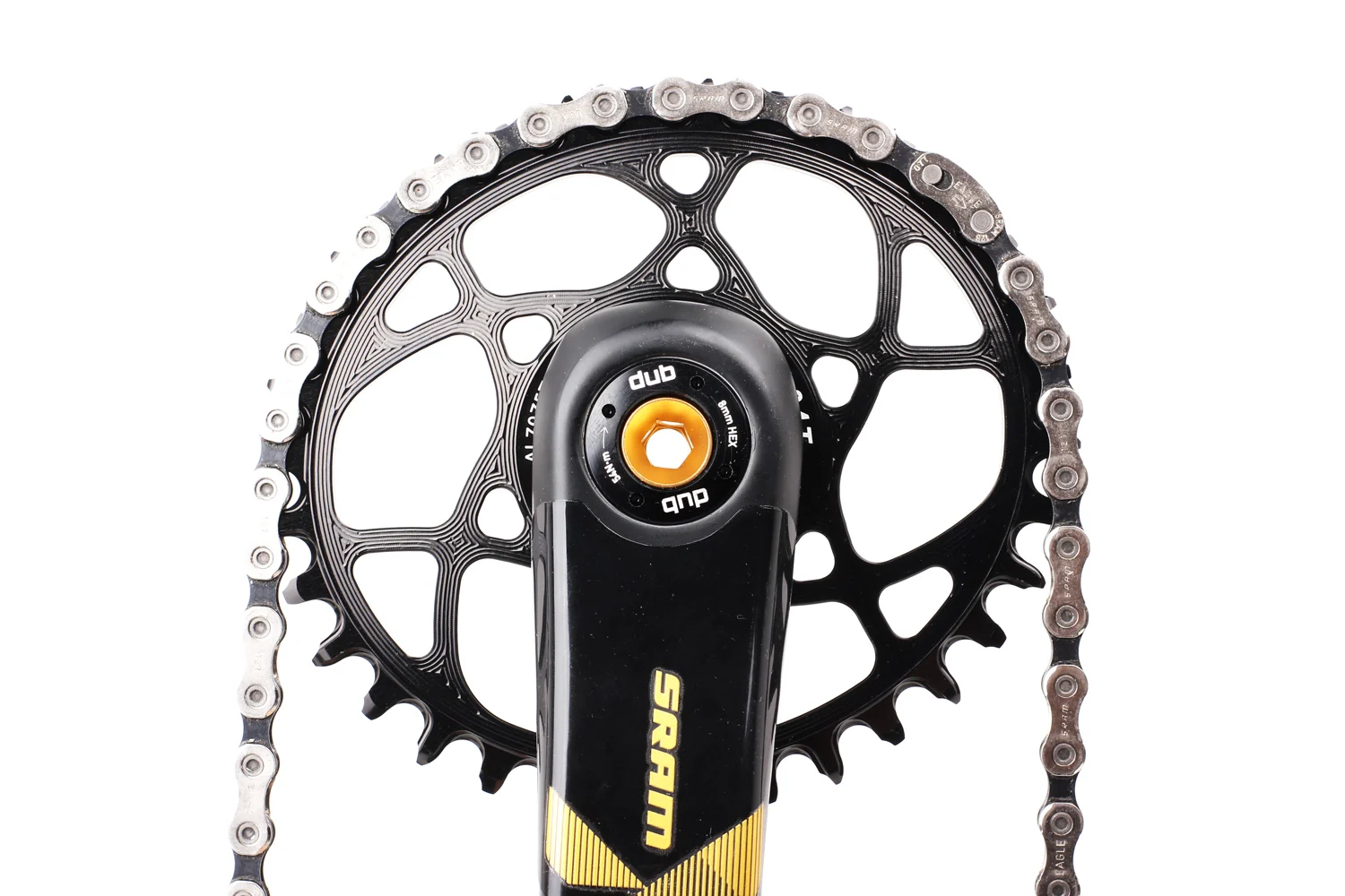 Stone Oval Direct Mount Chainring for SRAM GXP 3-bolt, 6mm Offset