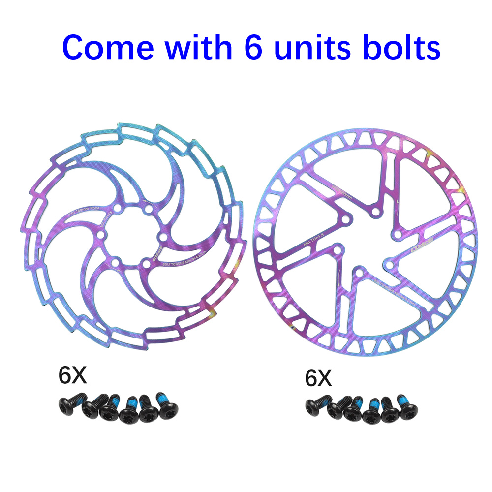 IIIPRO Bike disc brake oil slick stainless steel MTB road bike 160 180 203 rainbow 6 bolts G3 centerline rotor ipro