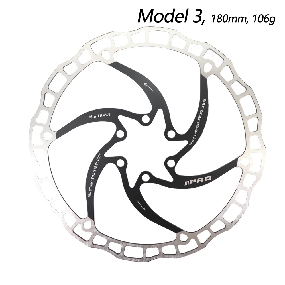 IIIPRO Bike disc brake oil slick balck red stainless steel MTB road bike 160 180 203 rainbow 6 bolts G3 rotor ipro