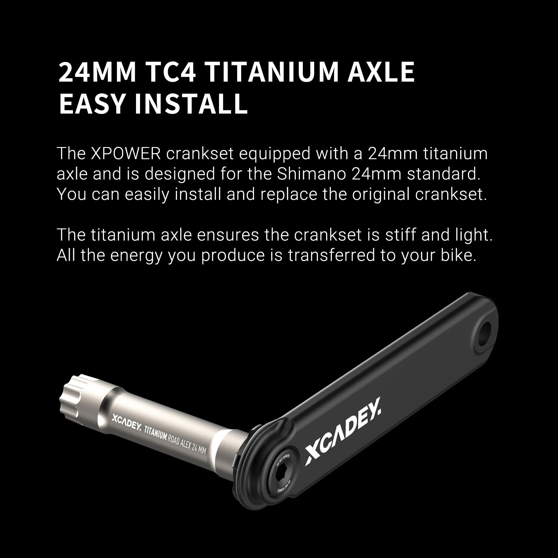 XCADEY Powermeter Power Meter Crankset 104BCD-4s For MTB 110BCD/110BCD-4S/144BCD For Road Bike With Spider
