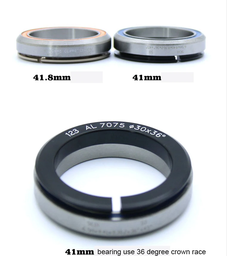 Neco bearing headset 41 41.8mm IS41 IS42 IS41.8 Integrated Threadless MTB Road Bike Headset, CNC Machined