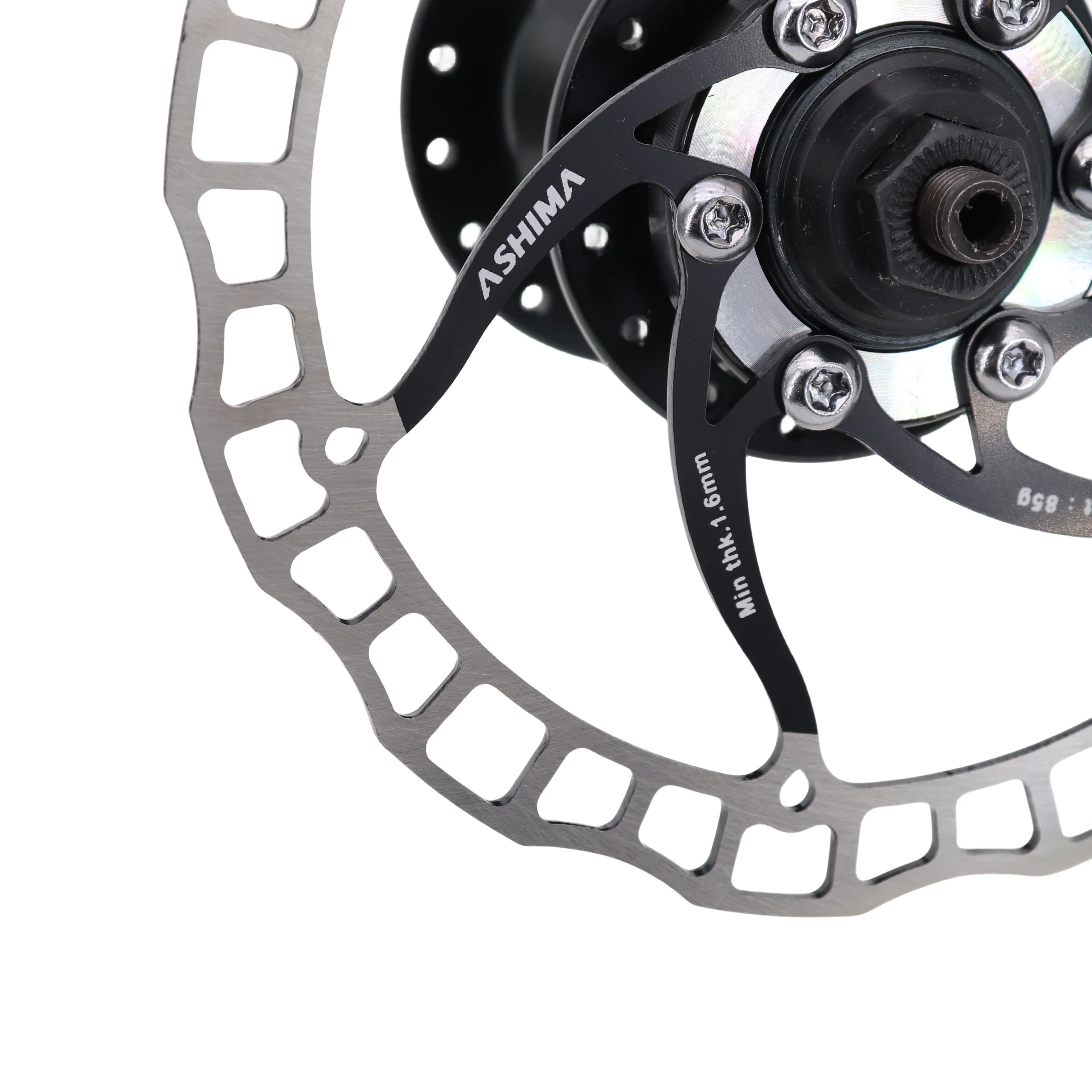 ASHIMA ARO 08 Stainless Steel Disc Brake Rotor 140/160/180/203mm for 6-Bolt MTB Hubs, Black Red Silver Options