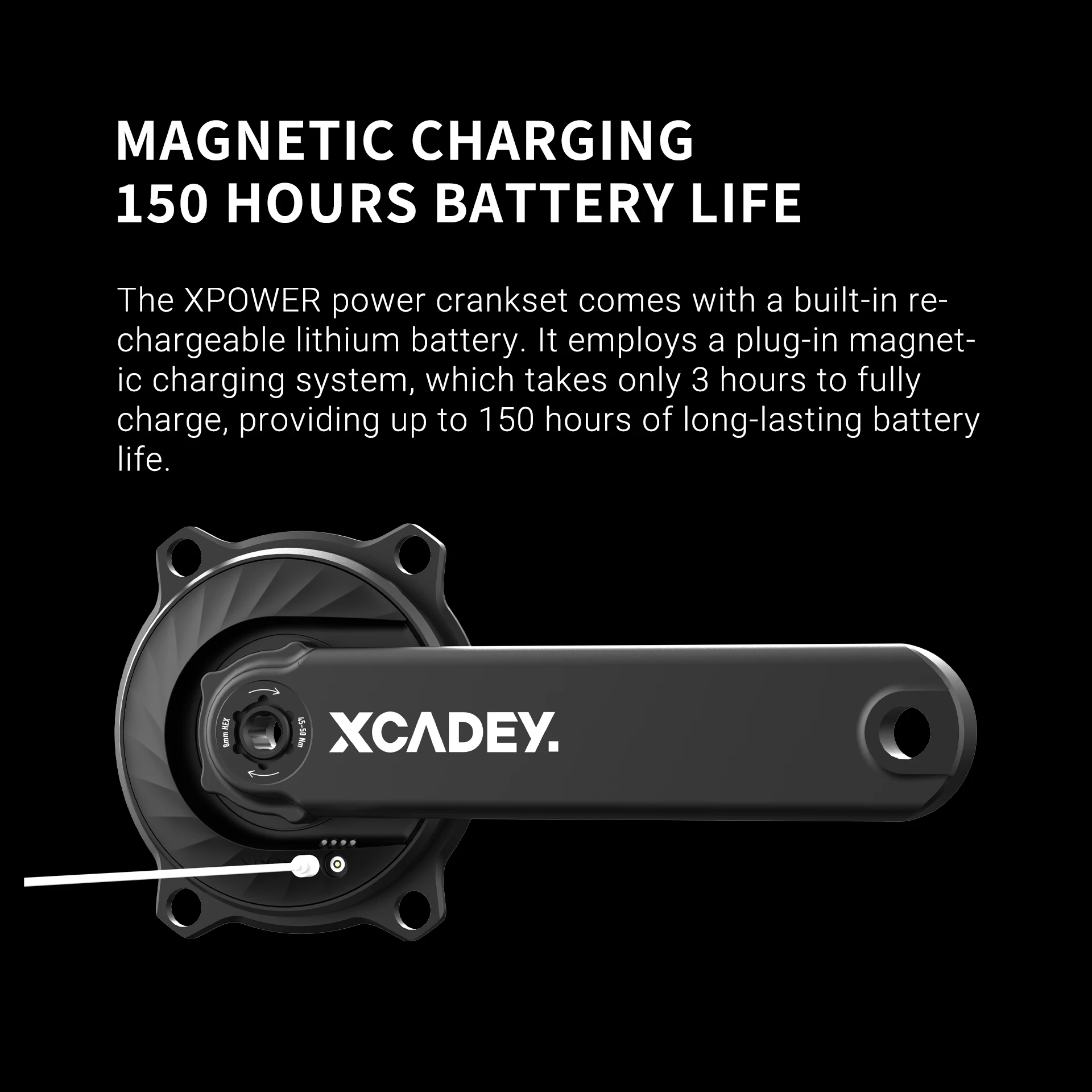 XCADEY Powermeter Power Meter Crankset 104BCD-4s For MTB 110BCD/110BCD-4S/144BCD For Road Bike With Spider