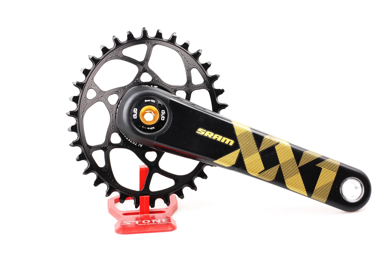Stone Oval Direct Mount Chainring for SRAM GXP 3-bolt, 6mm Offset