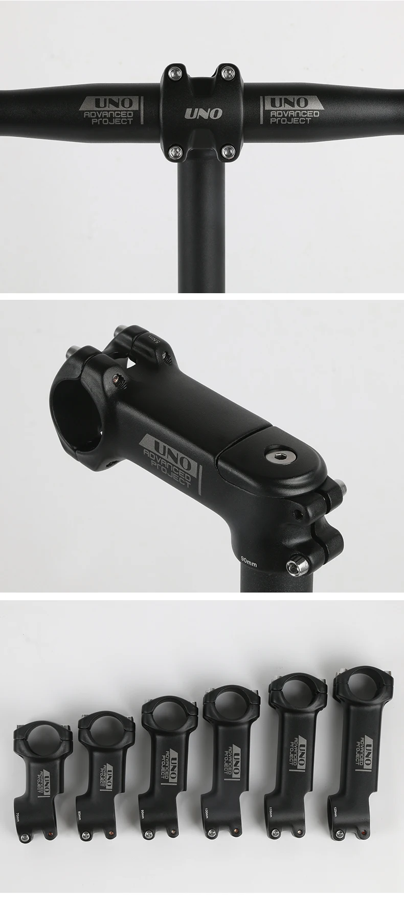 UNO Bike Stem 7 Degree Square Stem with Cover 3D Forged Fork 28.6x31.8mm 70/80/90/100/110/120mm Mountain MTB Bicycle