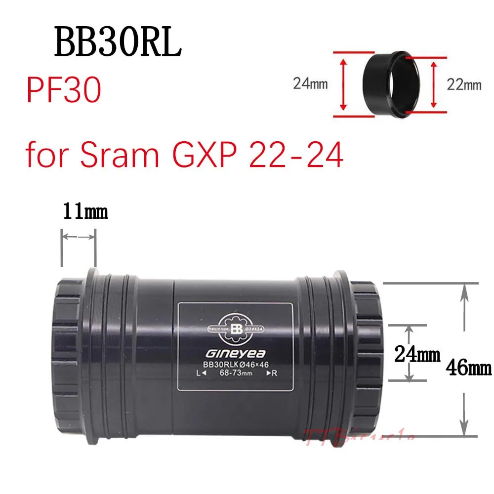 Gineyea Bike bottom bracket BB30 PF30 BB86 BB92 BB386 THREAD TOGETHER THREAD THRU road bike MTB for Shimano for SRAM GXP