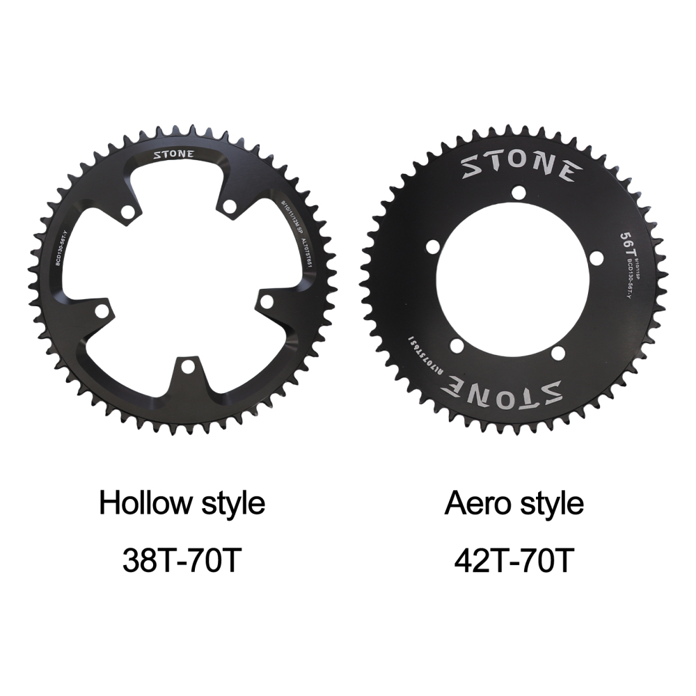 Stone Round Bike Chainring 130 BCD for Brompton 3sixty Shimano 5700 6700 38 40 48 52 54 56T 58T 60T 62t 64t 66t 68t 70t Road Bike Folding 130bcd