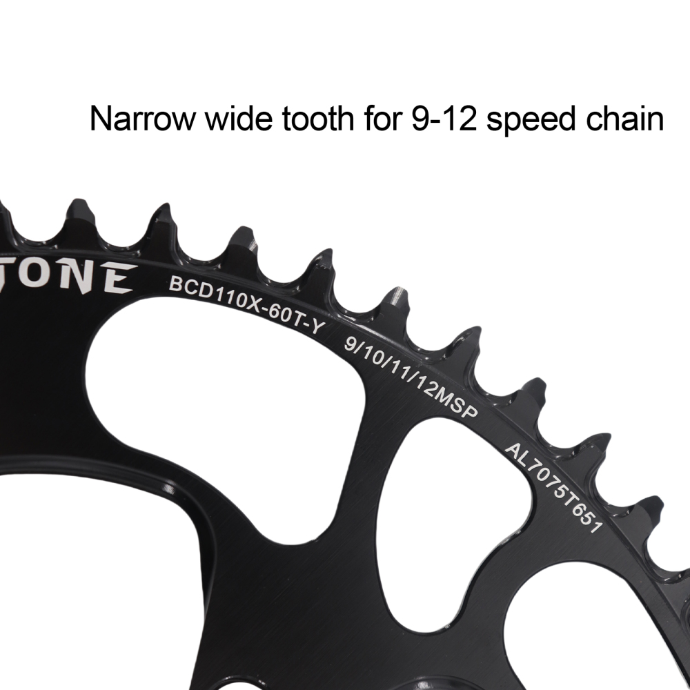 Stone Round Bike Chainring 110BCD for Shimano FC-5800 6800 4700 9000 34T to 60T Road Bike Chainwheel 4 Bolts gravel
