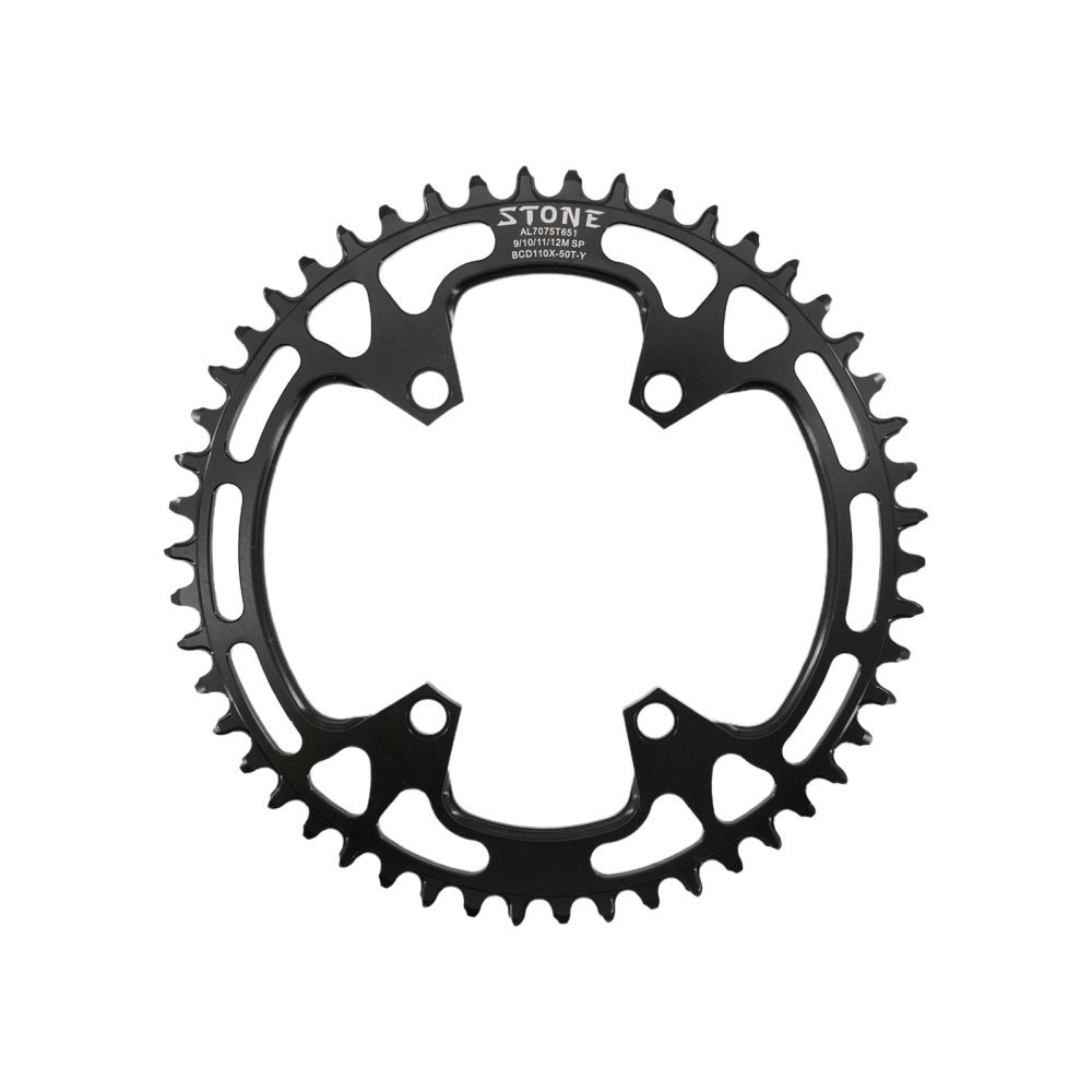 Stone Round Bike Chainring 110BCD for Shimano FC-5800 6800 4700 9000 34T to 60T Road Bike Chainwheel 4 Bolts gravel