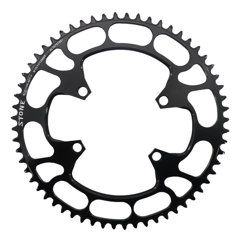 Stone Round Bike Chainring 110BCD for Shimano FC-5800 6800 4700 9000 34T to 60T Road Bike Chainwheel 4 Bolts gravel