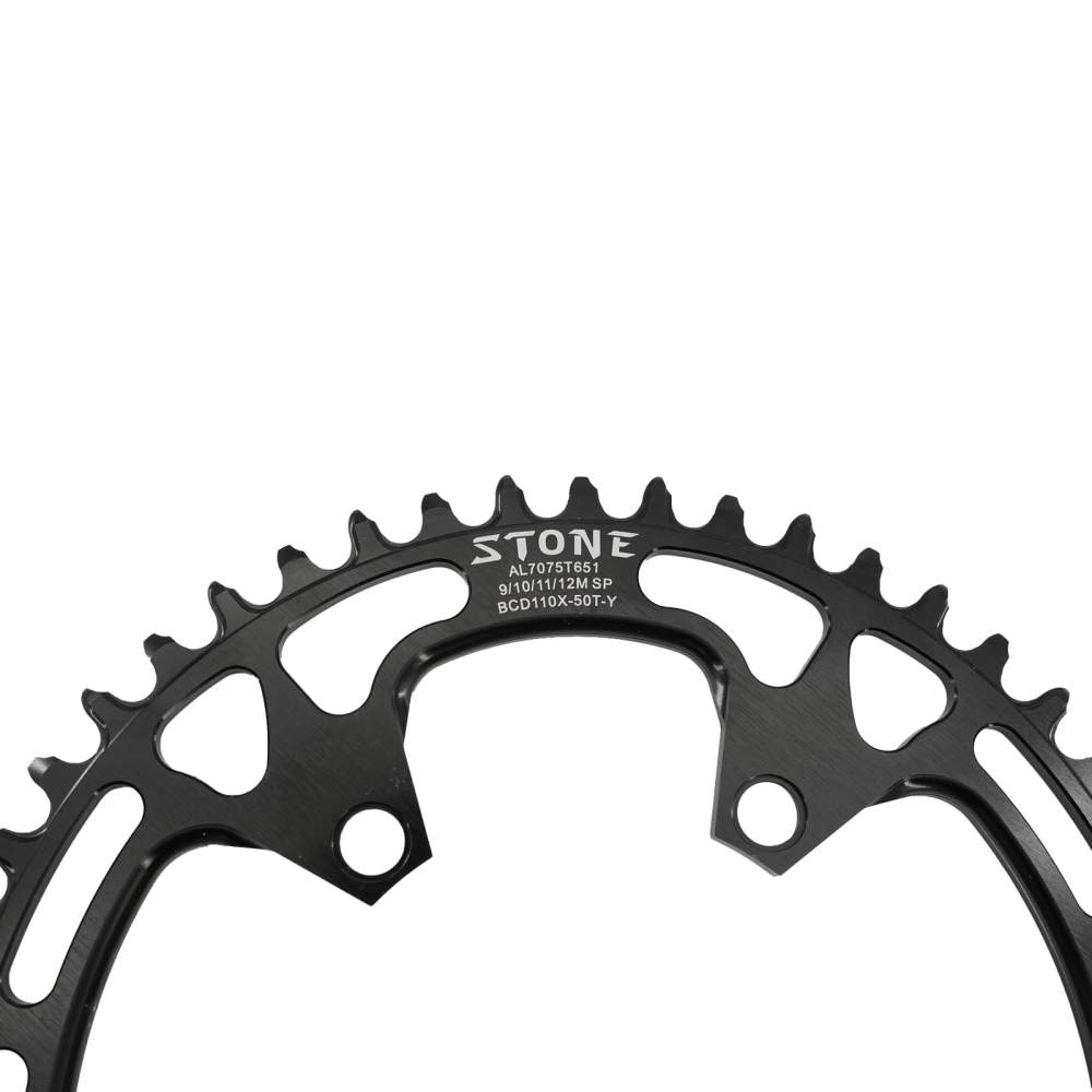 Stone Round Bike Chainring 110BCD for Shimano FC-5800 6800 4700 9000 34T to 60T Road Bike Chainwheel 4 Bolts gravel