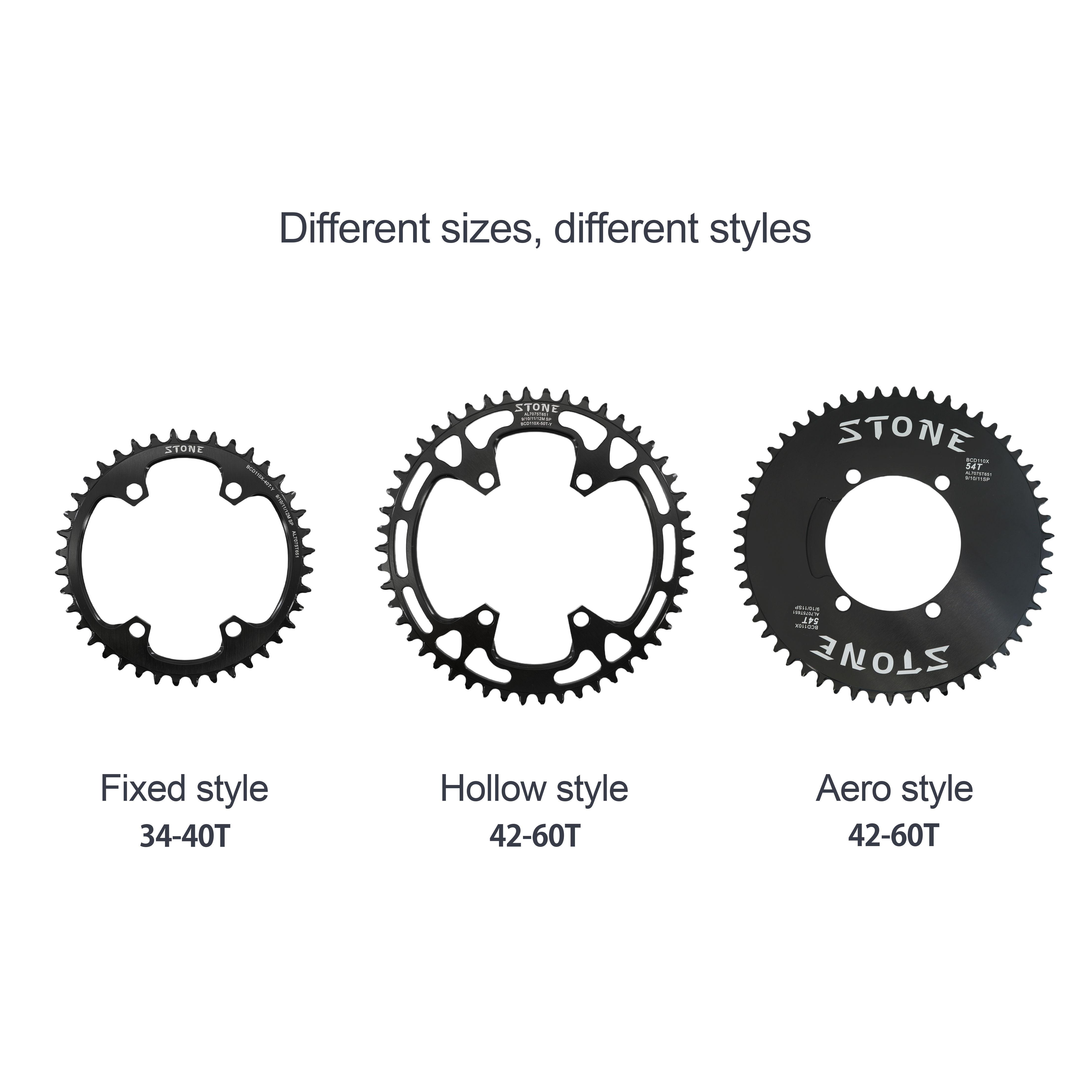 Stone Round Bike Chainring 110BCD for Shimano FC-5800 6800