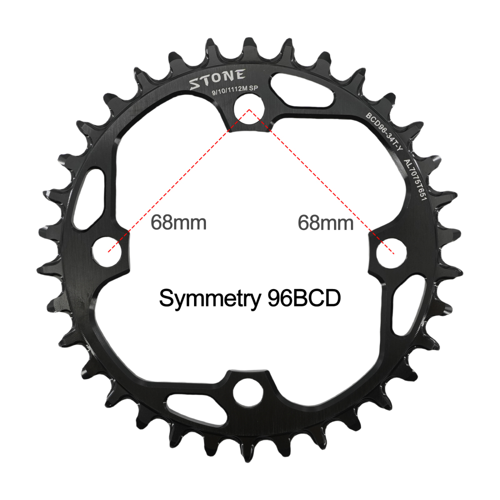 Stone Chainring Round 96BCD for Shimano alivio M782 M4000 M4050 M612 XTC820 36t 38 40t 42 44 46 48T MTB Bike Chainwheel 96bcd