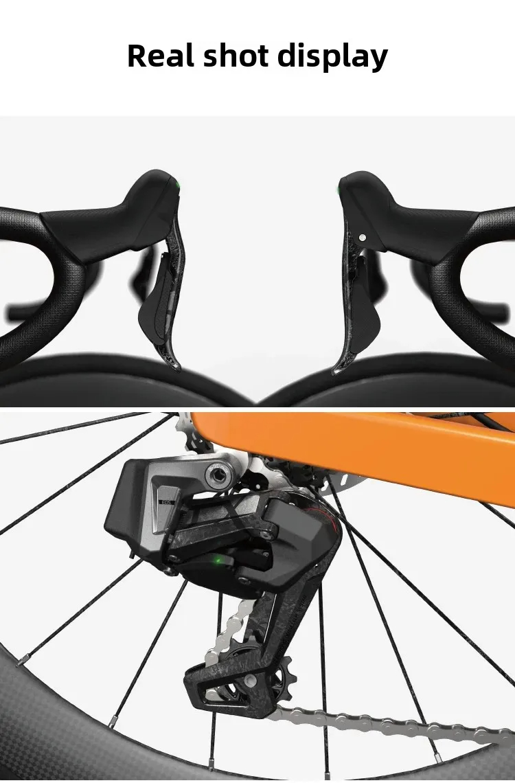 Wheeltop EDS Wireless Electronic Groupset for RIM brake 2x 7-13-speed Carbon Fiber V Brake Drop Handlebar Road Bike