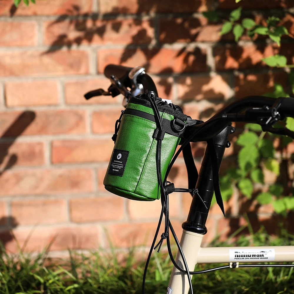 Rhinowalk Bicycle Handlebar Bag 1.6L Cycling Insulated Water Bottle Carrier Pouch Riding Commuting Morandi Color Schemes Pack