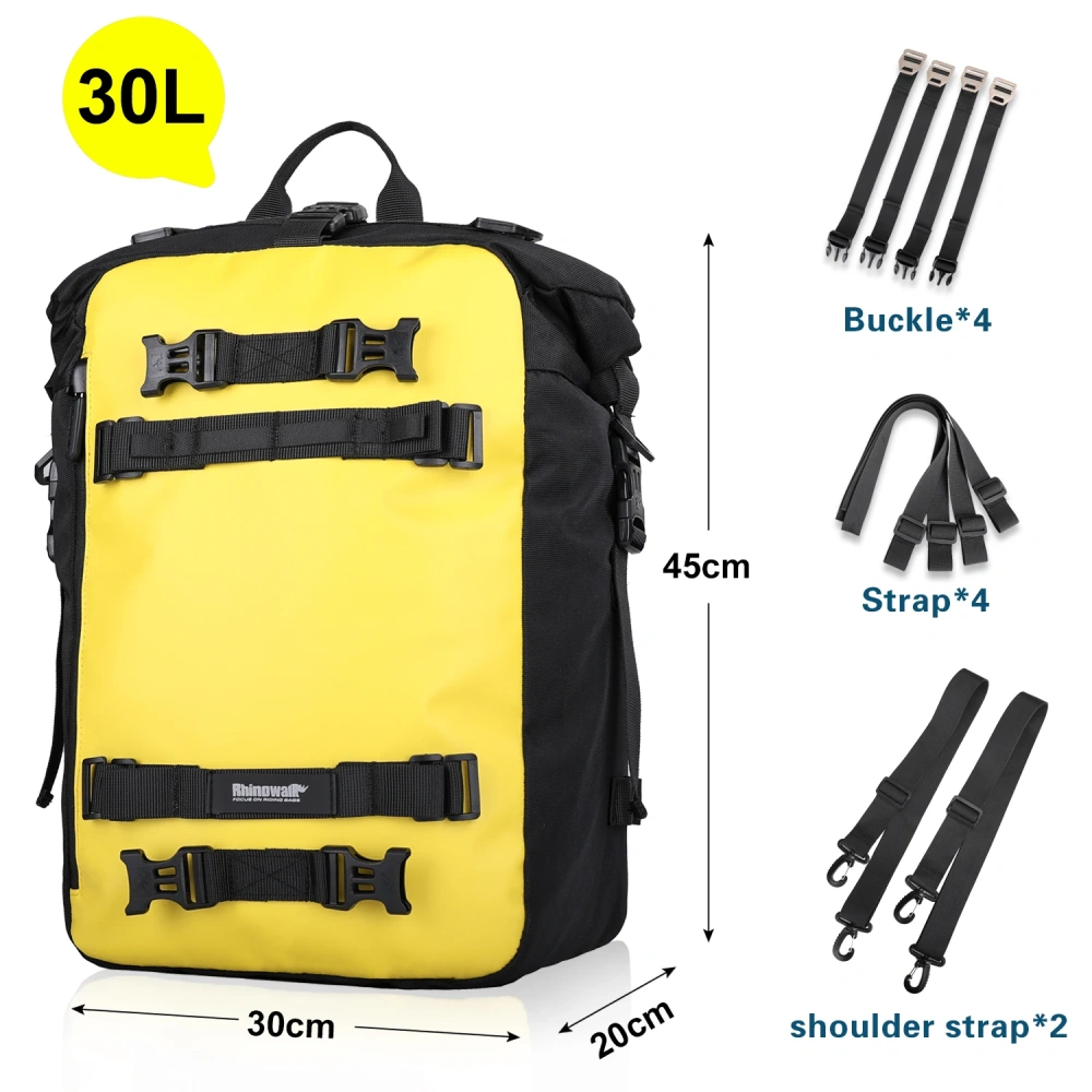Rhinowalk Motorcycle Back Seat Bag 10/20/30L Waterproof Multifunctional cycling backpack Universal Saddle Modified Luggage Bag