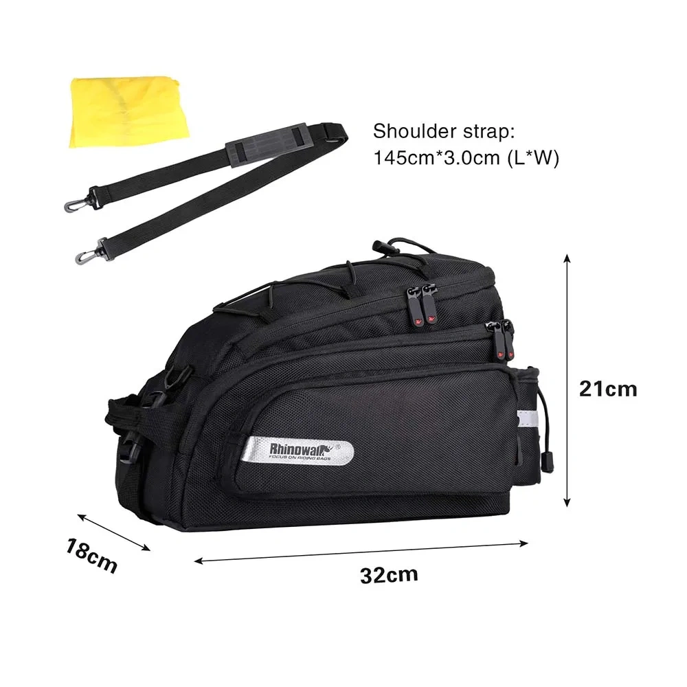 Rhinowalk 20L Bicycle Pannier Bag Bike Waterproof Portable Bike Bag Big storage Trunk Pack Cycling Travel Cycling 1pc or 2 pcs