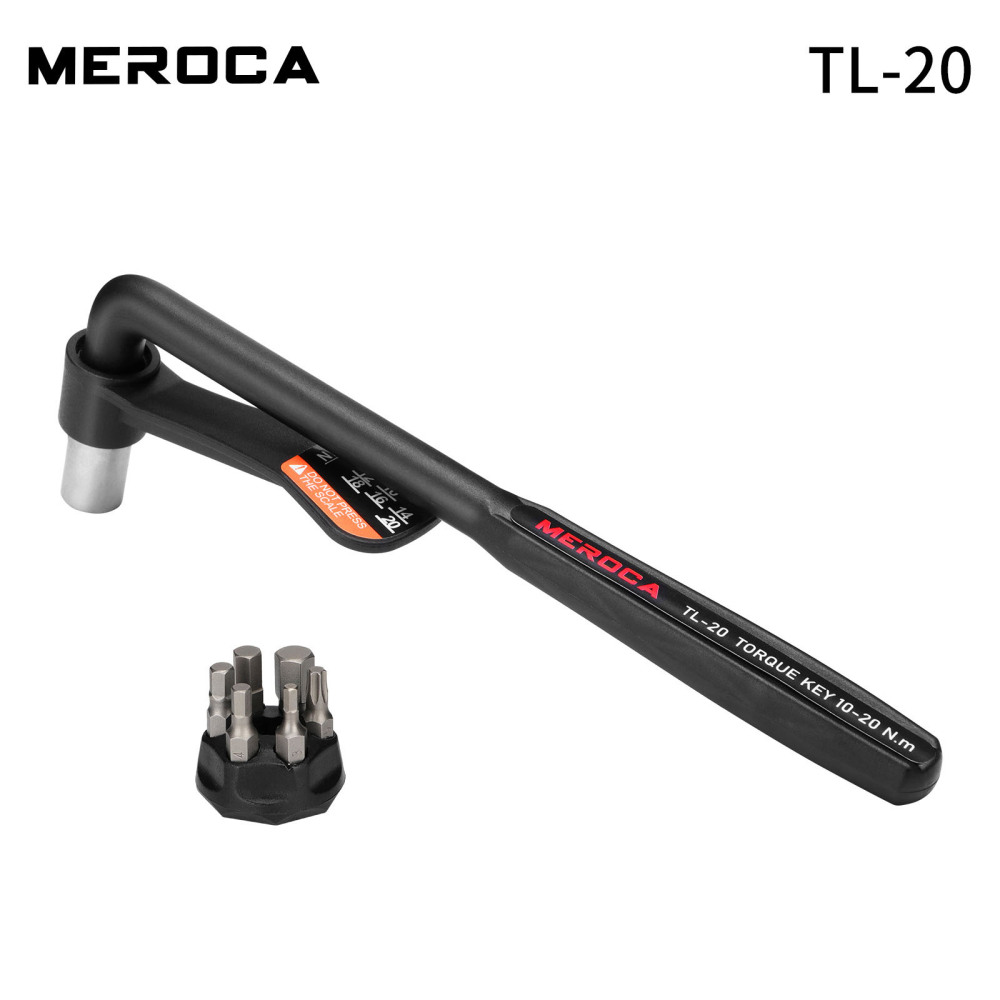 MEROCA Bicycle Torque Wrench with Bits Set Portable Bike Spanner Kit Hexagon Wrench Bicycle Maintenance and Repairing Tools