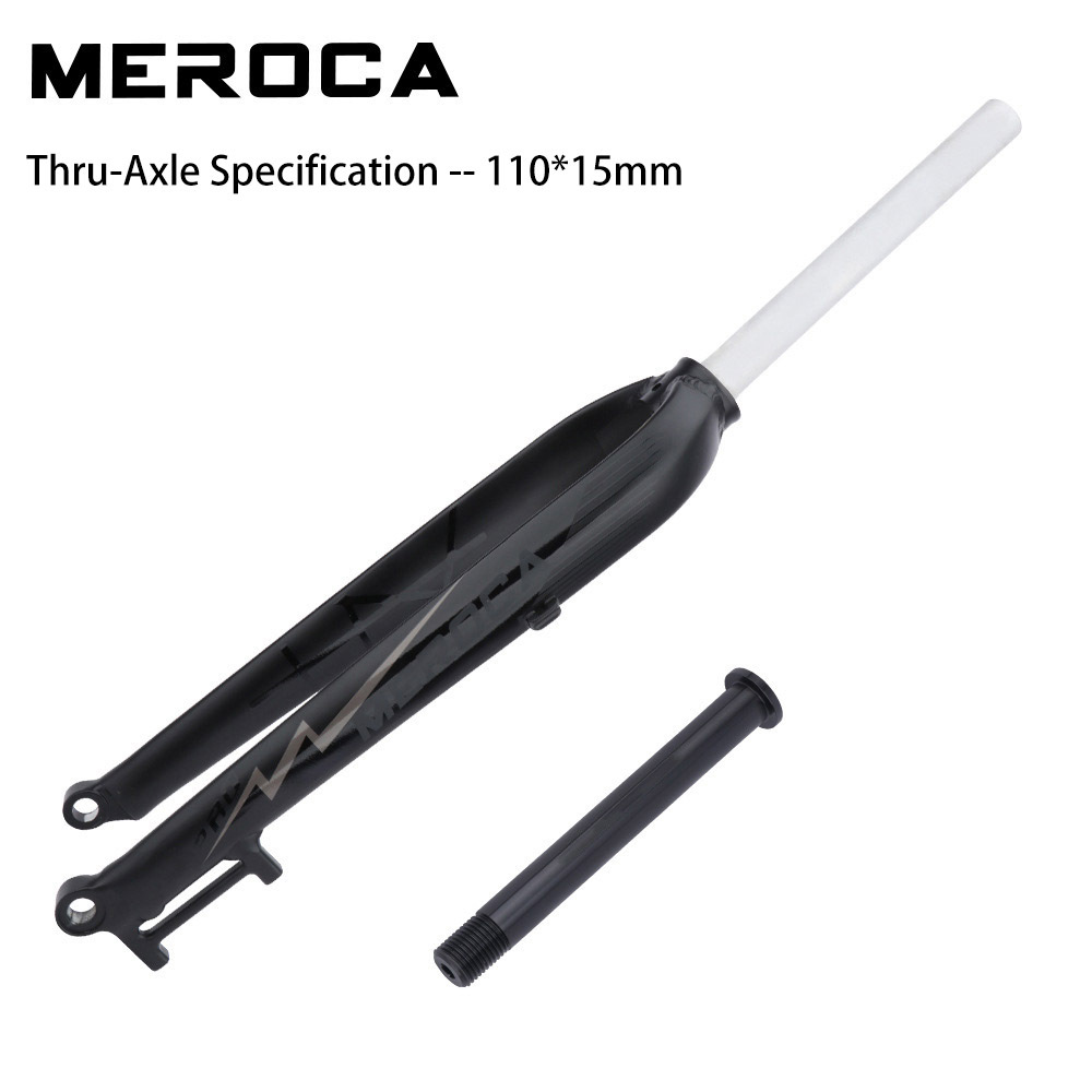 MEROCA Mountain Bike Rigid Fork Aluminum Alloy 26/27.5/29 Inches 100/110mm Offset Thru-Axle Boost
