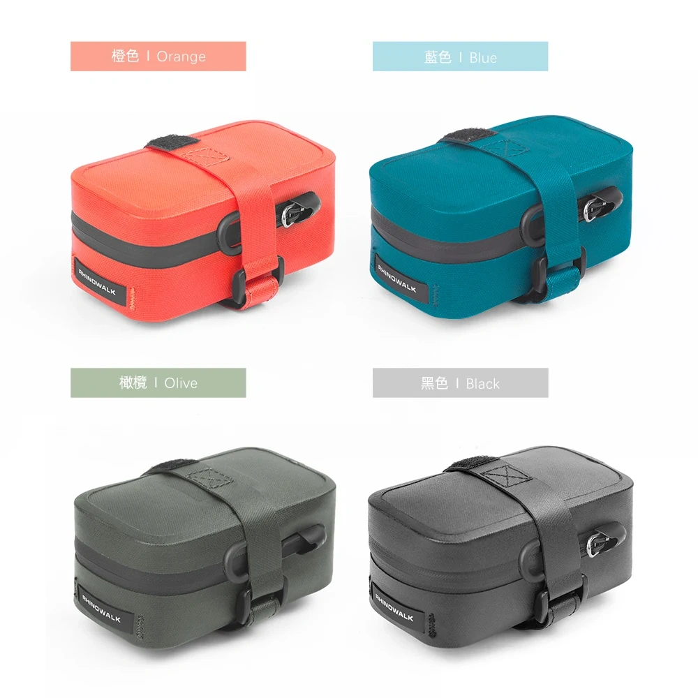 Rhinowalk Bicycle Saddle bag Waterproof Bike Seatpost Tail Bag Portable Cycling Storage Tool Bag Universal Fit Folding Bike