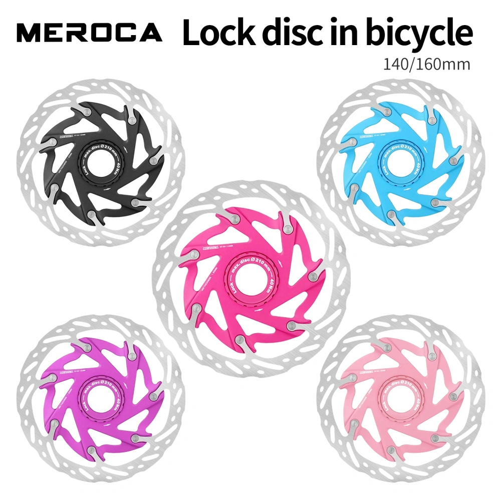 MEROCA Bicycle Center Lock Rotor 140mm160mm hollow heat dissipation wind breaking For Road Mountain Bike Rotors