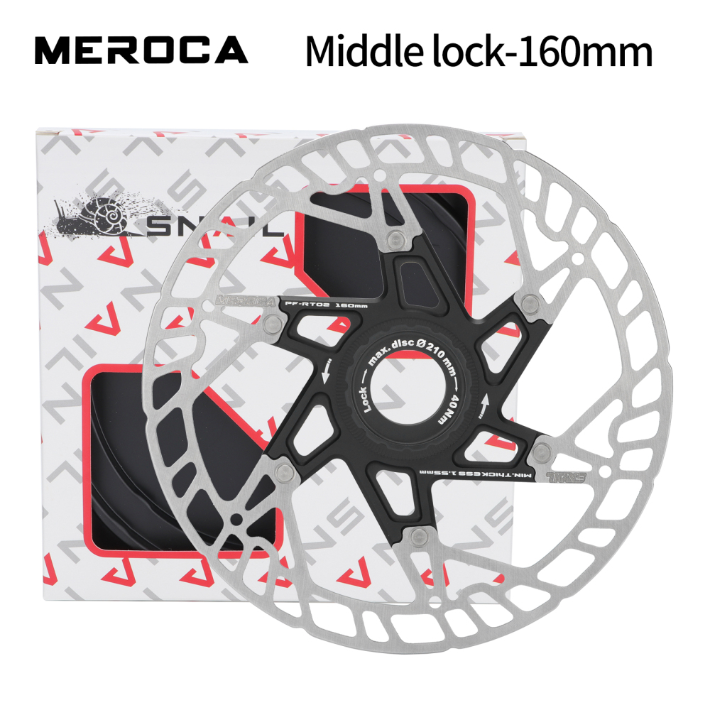 MEROCA Ultralight Center Lock Brake Disc 160mm Diameter Hollow Out 6-Bolt/Central Lock Brake Disc Used for SHIMANO/SRAM Brake