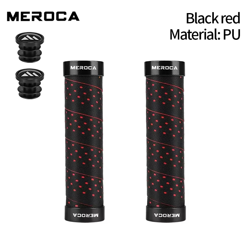 MEROCA 22.2mm Lockable MTB Grip Multiple Colors Available Locking Anti-Slip MTB Bicycle Grip with Dust Plug Bicycle Accessories