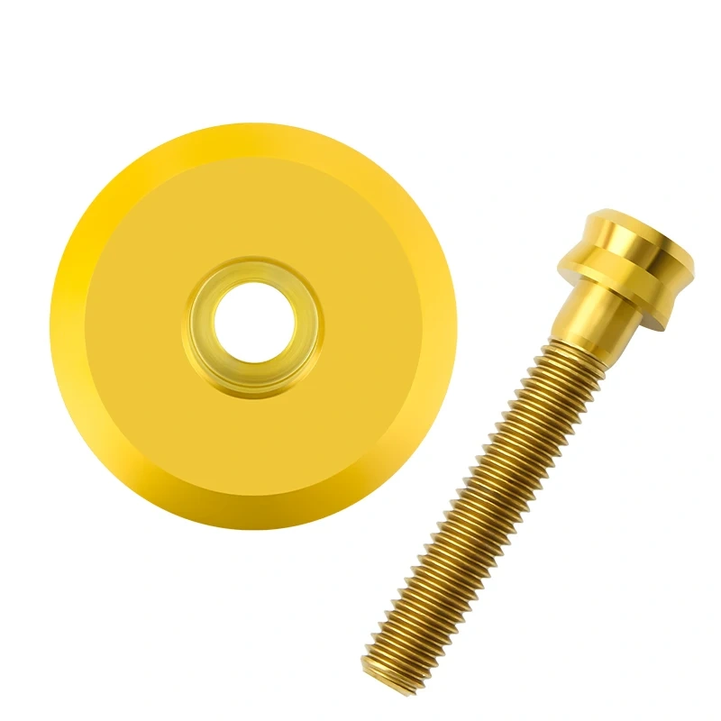 MUQZI Titanium Headset Stem Top Cap 1-1/8"  with Titanium Bolt M6 x 35mm