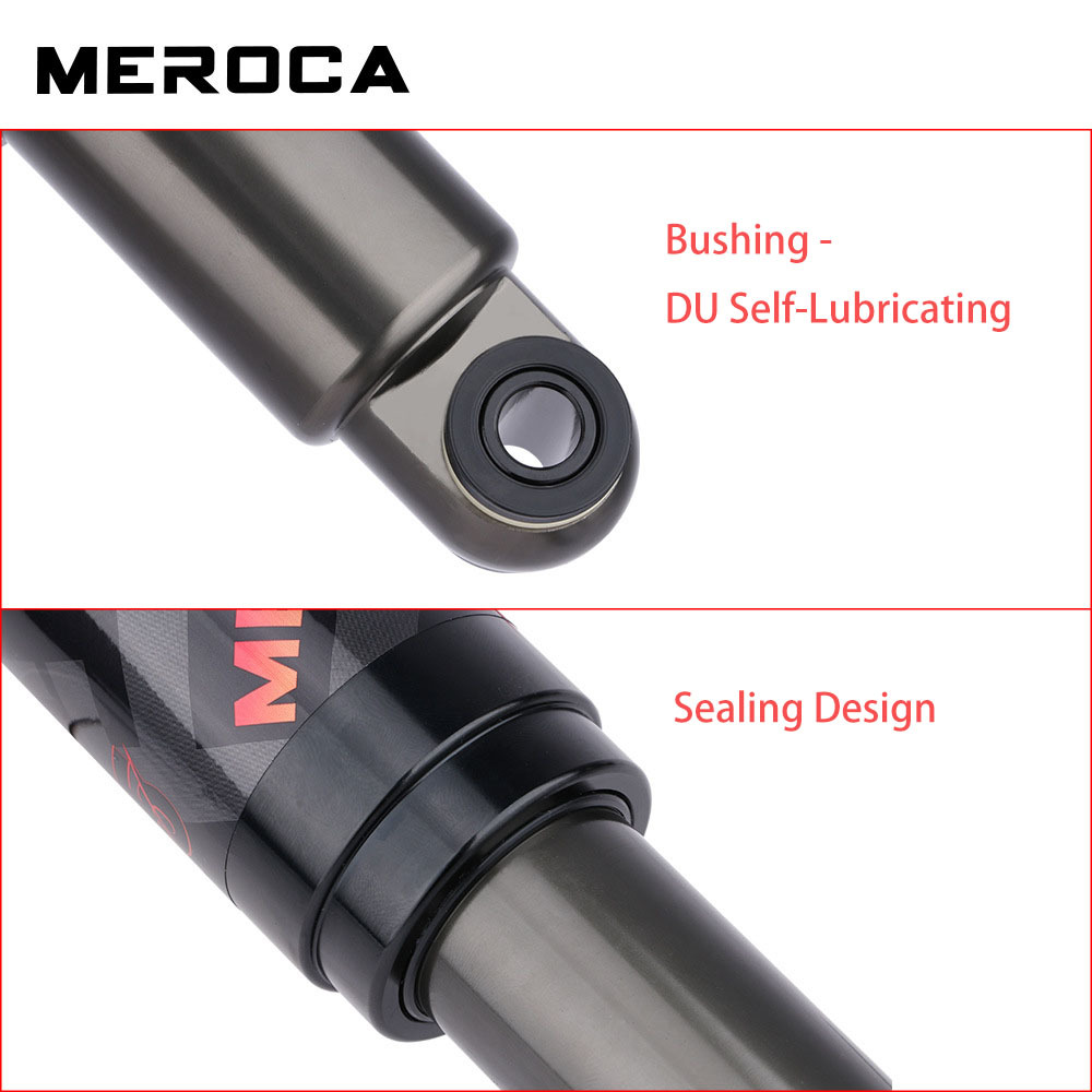 MEROCA Air Pressure Rear Shock Absorber Available in 125/165/190mm Suitable for Mountain Bikes Folding Bikes and Scooters