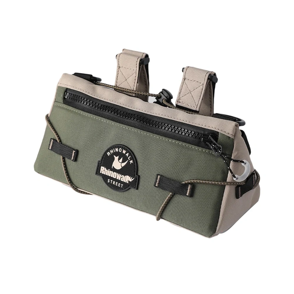 Rhinowalk Bicycle Handlebar Bag Quick Release Front Tube Pack Fit For MTB Road Bike Urban Cycling Storage With Adjustable Straps