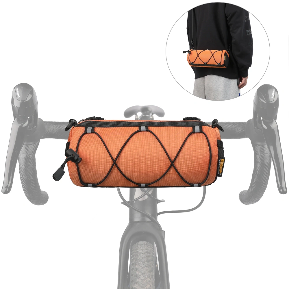 Rhinowalk Bike Bag Handlebar Bag  2.4L Large Capacity Reflective Bike Bag or Other Colors MTB Road Cycling Bike Frame Tube Bag