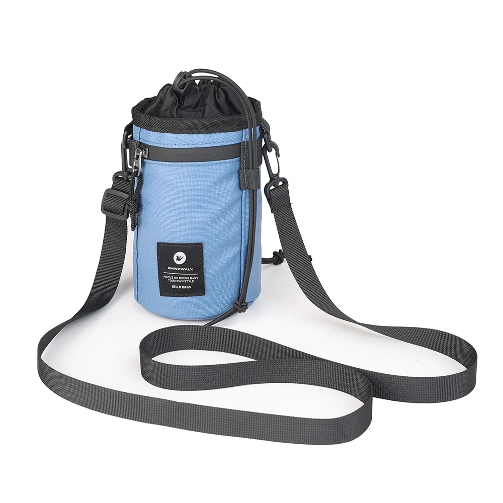 Rhinowalk Bicycle Handlebar Bag 1.6L Cycling Insulated Water Bottle Carrier Pouch Riding Commuting Morandi Color Schemes Pack
