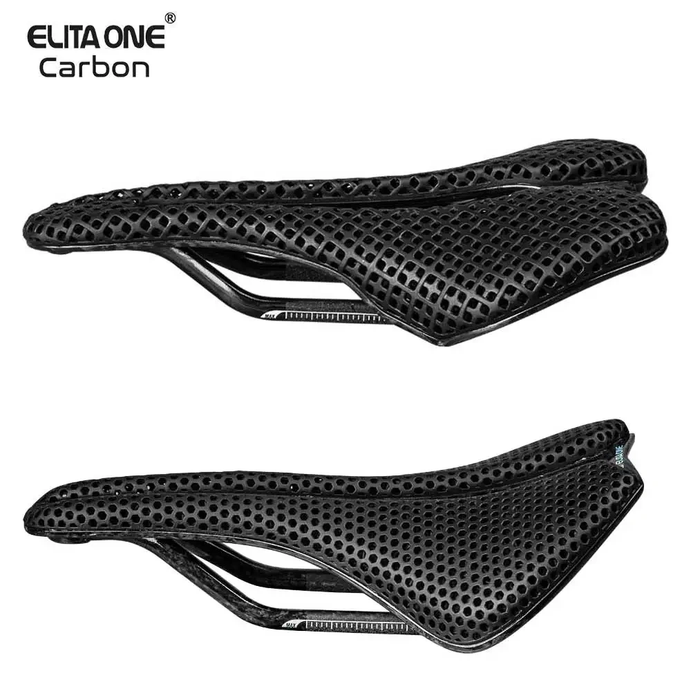 elitaone 3D Printed Bicycle Saddle 248x145mm Carbon Rail Road-Specific Saddles Differentiated Cushioning Areas Comfort Saddle