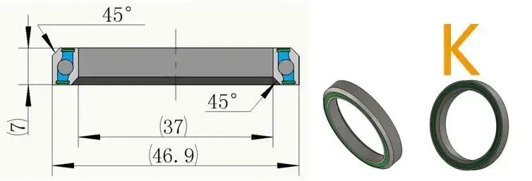 Neco Bike Bearing Headset  MTB 38 39 41 41.8 43.8 44 46.8 46.9 47 48.9 49 50.8 51 51.8 52 mm Bicycle Fork Road Bike MTB repair